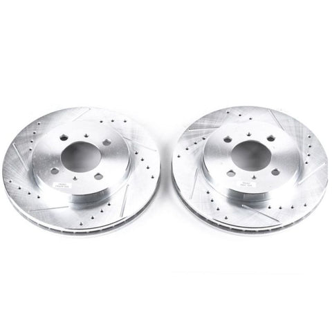 Power Stop 02-07 Mitsubishi Lancer Front Evolution Drilled & Slotted Rotors - Pair